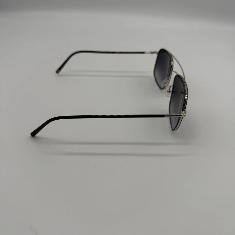 Andy Wolf AMON H. col.a 57/20 Silver Black Square‎ Aviator Sunglasses New